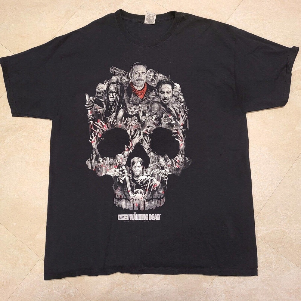 The Walking Dead‎ TWD Mens XL AMC Zombie 2016 Negan Black Graphic T Shirt